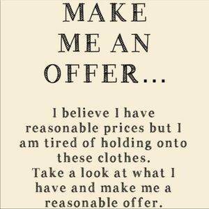 All offers considered